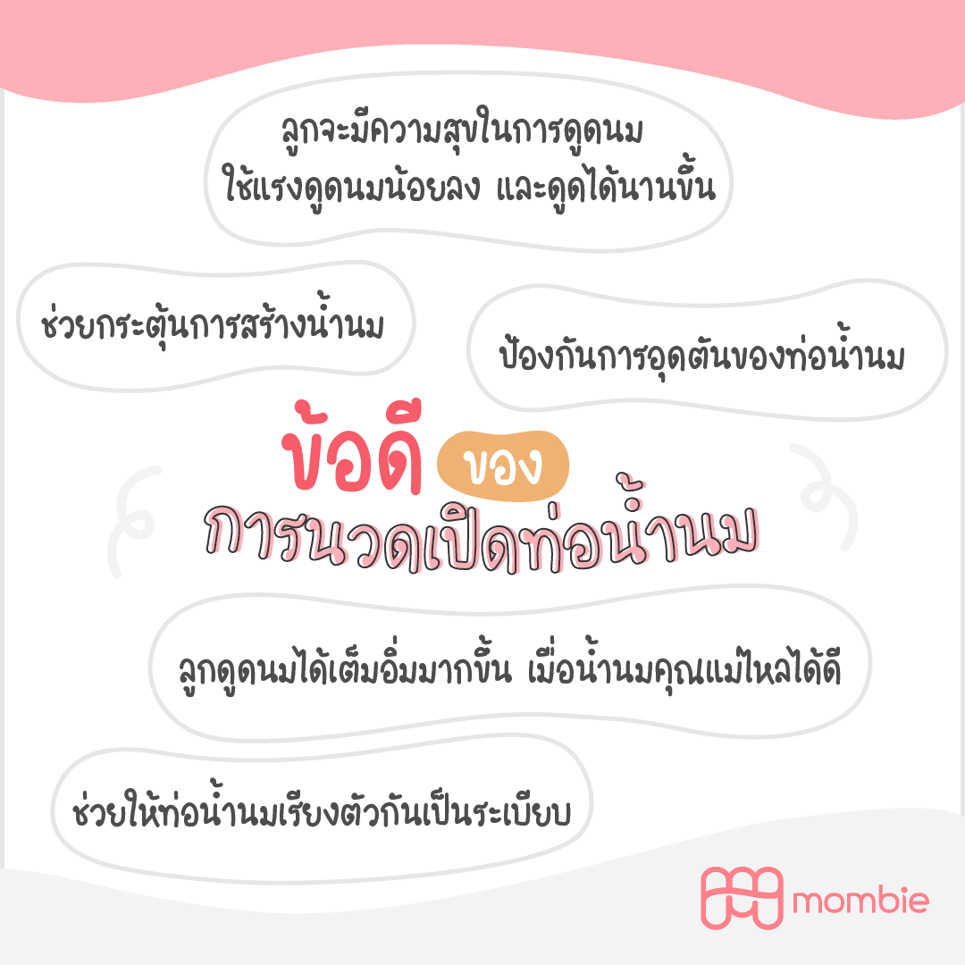 ข้อดี ของ การนวดเปิดท่อน้ำนม